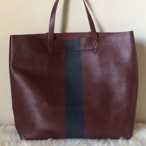 Madewell large transport tote bag paint stripe
